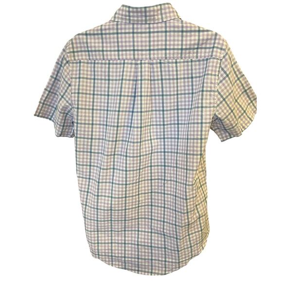 Daddy and Me Mens Button Down Short Sleeve Dress Shirt SZ M Purple - Picture 2 of 3